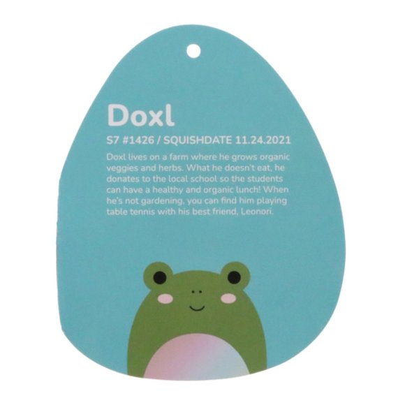 Squishmallow Doxl the Frog 7.5in Ultrasoft Plush Toy, Official Kellytoy - Picture 3 of 4